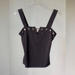 Express Black Sleeveless top with Grommet Detail, size S